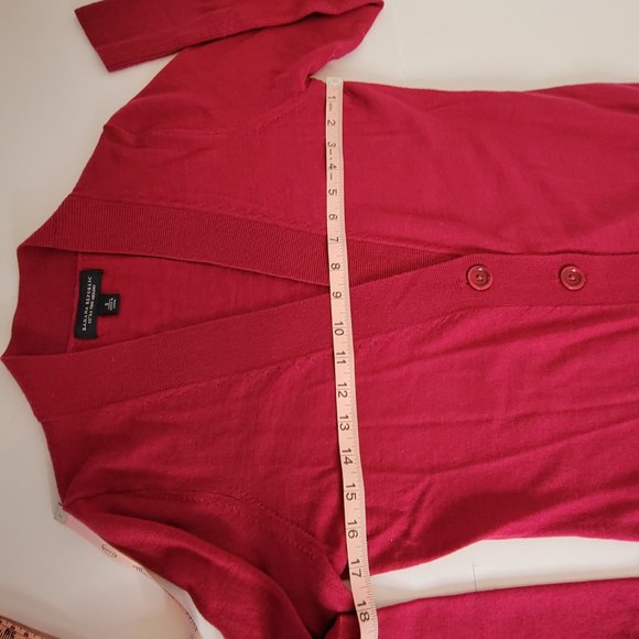 Banana Republic, Red Fine Merino Cardigan, Size S, NWOT - Picture 7 of 11